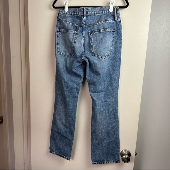 Triarchy Medium Wash Denim 100%Organic Cotton Blown Put Distressed Knee Jeans 27 - Picture 3 of 16